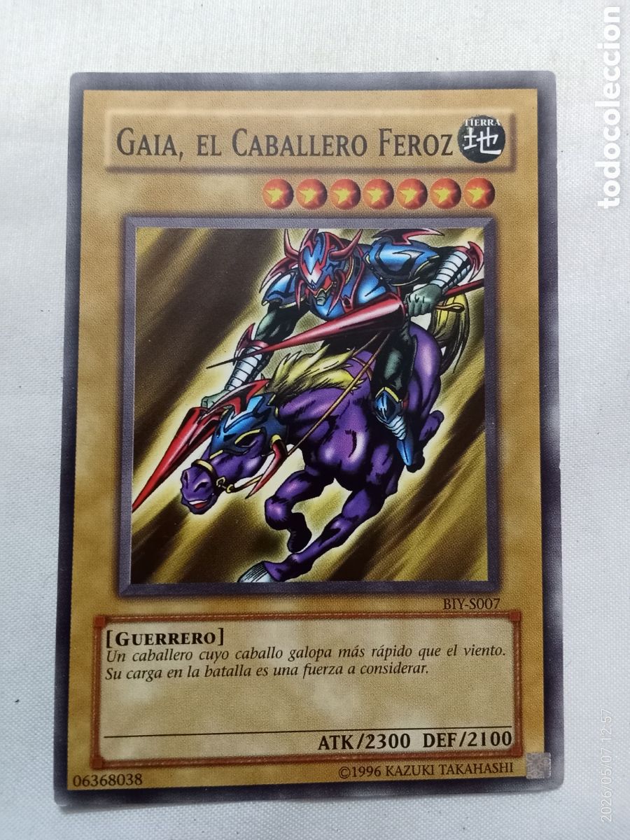 Coleccionismo Cromos antiguos: Carta yu-gi-oh Gaia, El caballero Feroz 1 edici&oacute;n