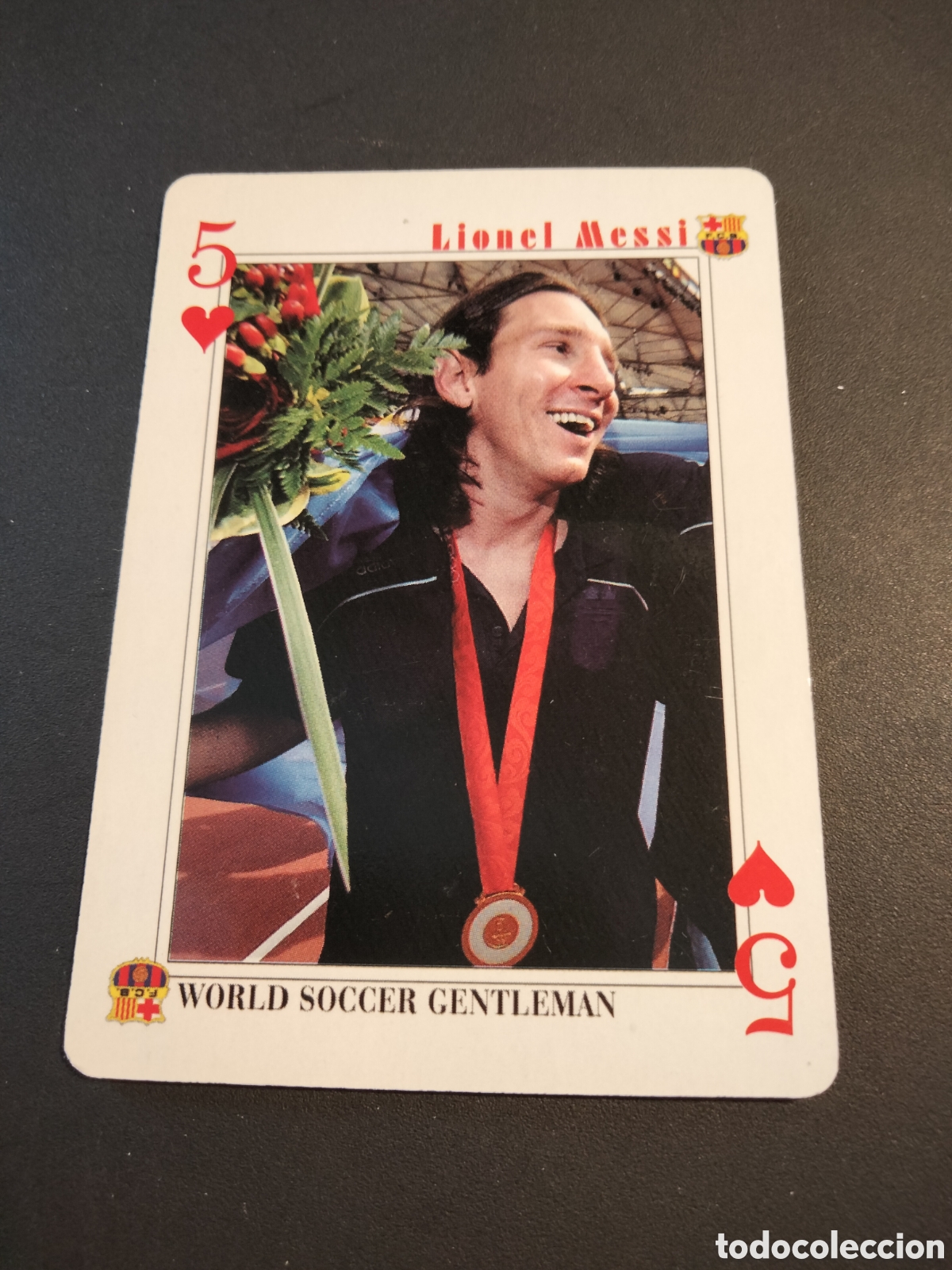 Coleccionismo Cromos antiguos: MESSI FC. BARCELONA CARTA BARAJA POKER