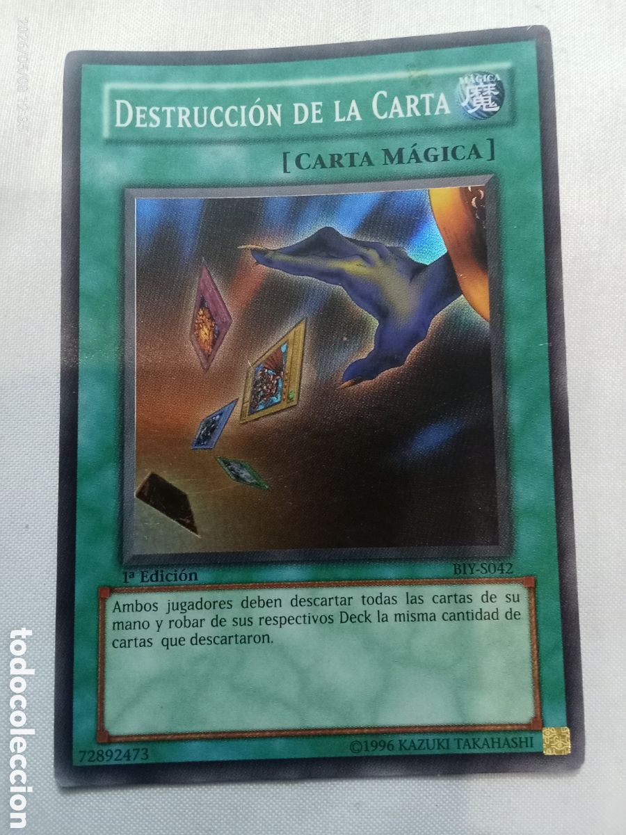 Coleccionismo Cromos antiguos: Carta yu-gi-oh Destrucci&oacute;n de la carta m&aacute;gica 1-edici&oacute;n