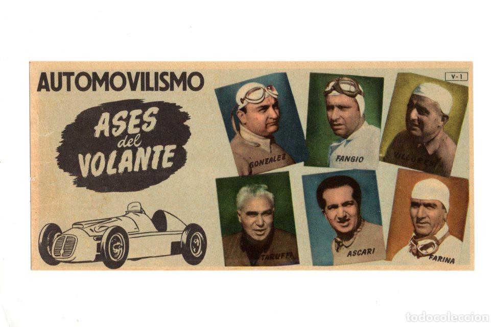 Colecionismo Cromos antigos: CROMO COLECCI&Oacute;N ASES DEL VOLANTE LANZADA POR CHOCOLATES BATANGA EN ESPA&Ntilde;A ALREDEDOR DE 1953 O 1954