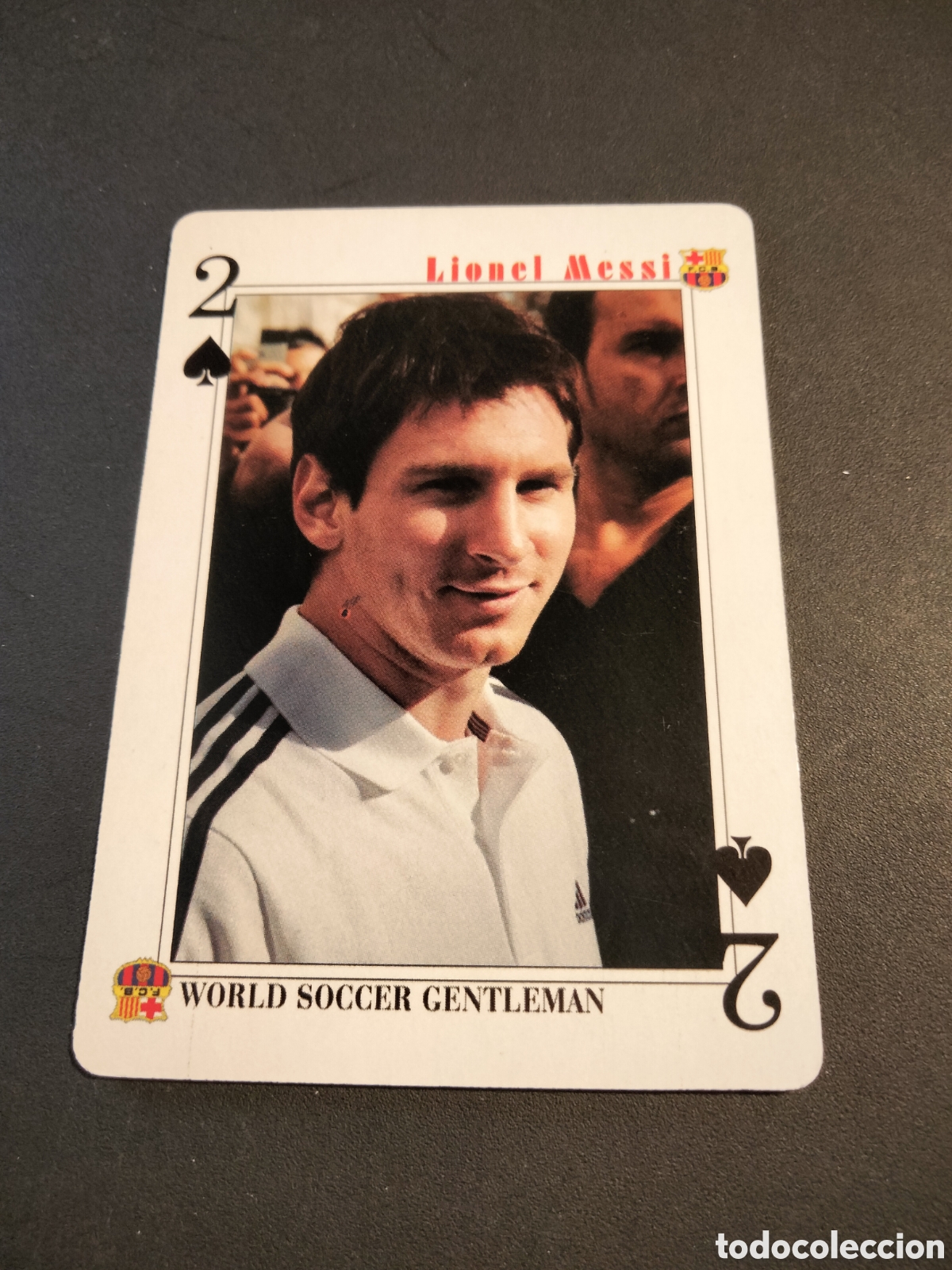 Coleccionismo Cromos antiguos: MESSI FC. BARCELONA CARTA BARAJA POKER