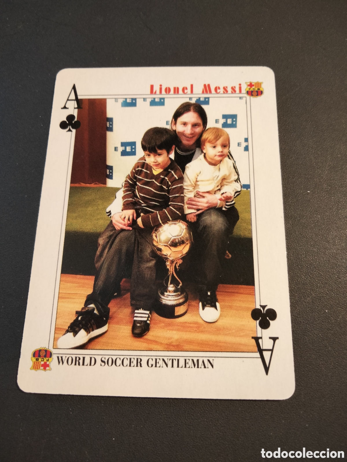 Coleccionismo Cromos antiguos: MESSI FC. BARCELONA CARTA BARAJA POKER