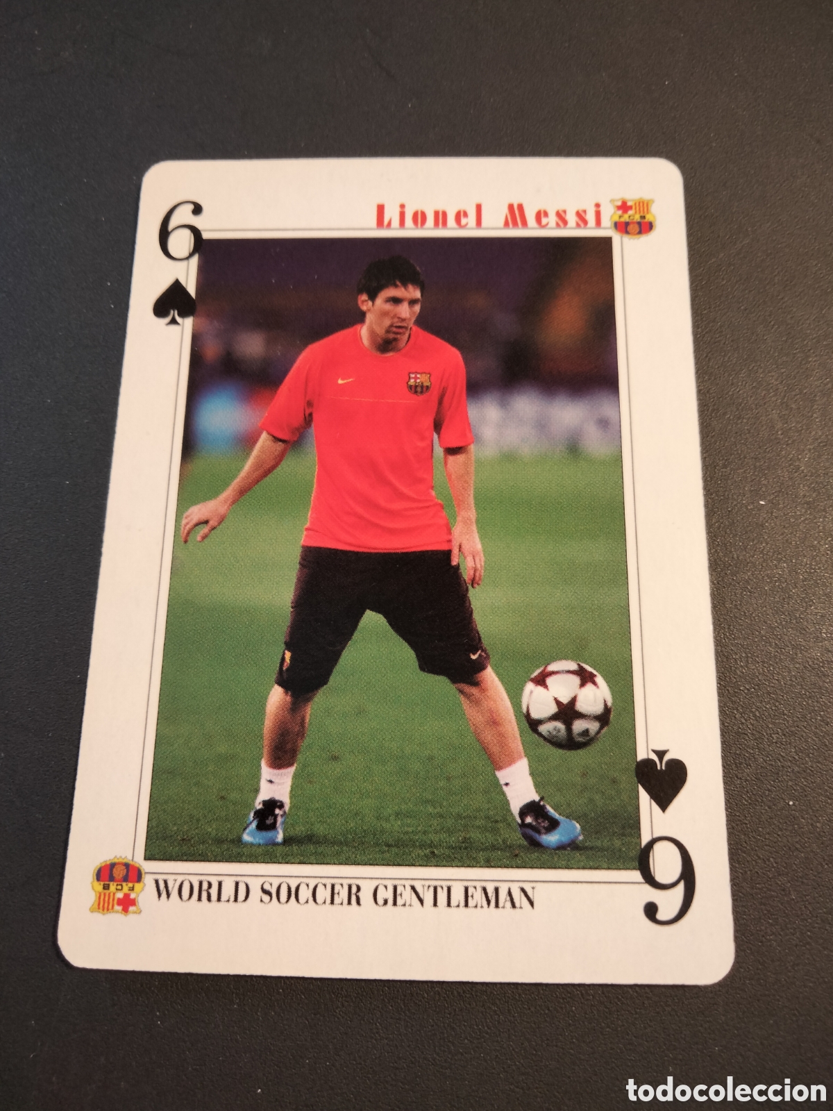 Coleccionismo Cromos antiguos: MESSI FC. BARCELONA CARTA BARAJA POKER