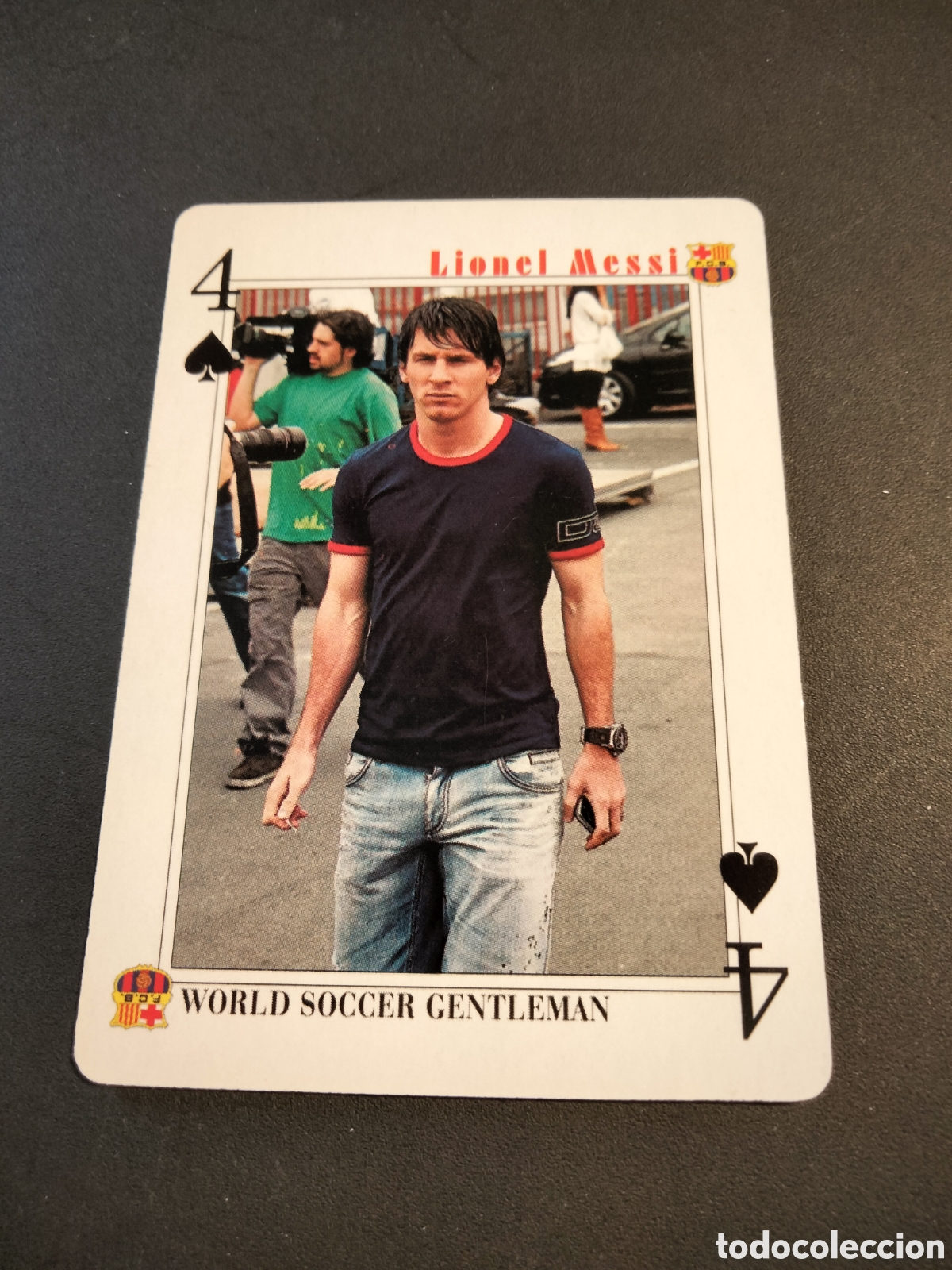 Coleccionismo Cromos antiguos: MESSI FC. BARCELONA CARTA BARAJA POKER