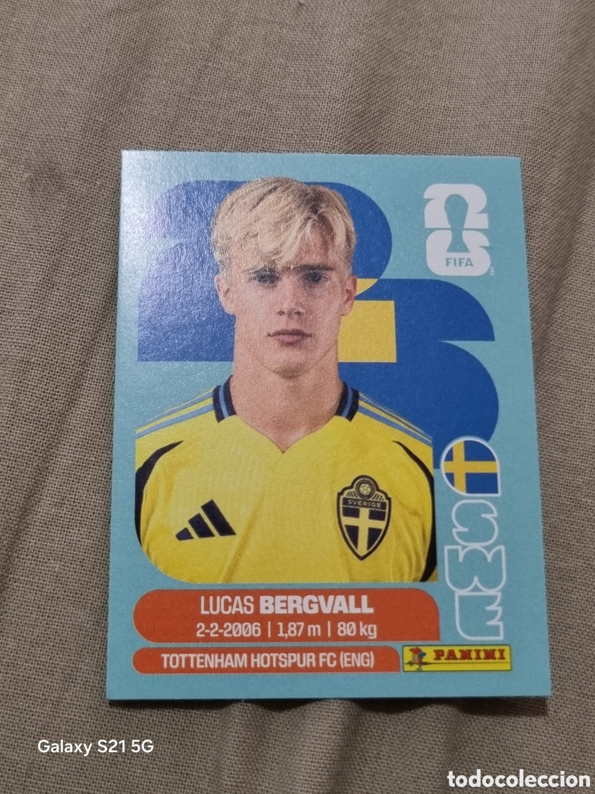 Coleccionismo Cromos antiguos: 8 - BERGVALL , SUECIA FIFA WORLD CUP 2026