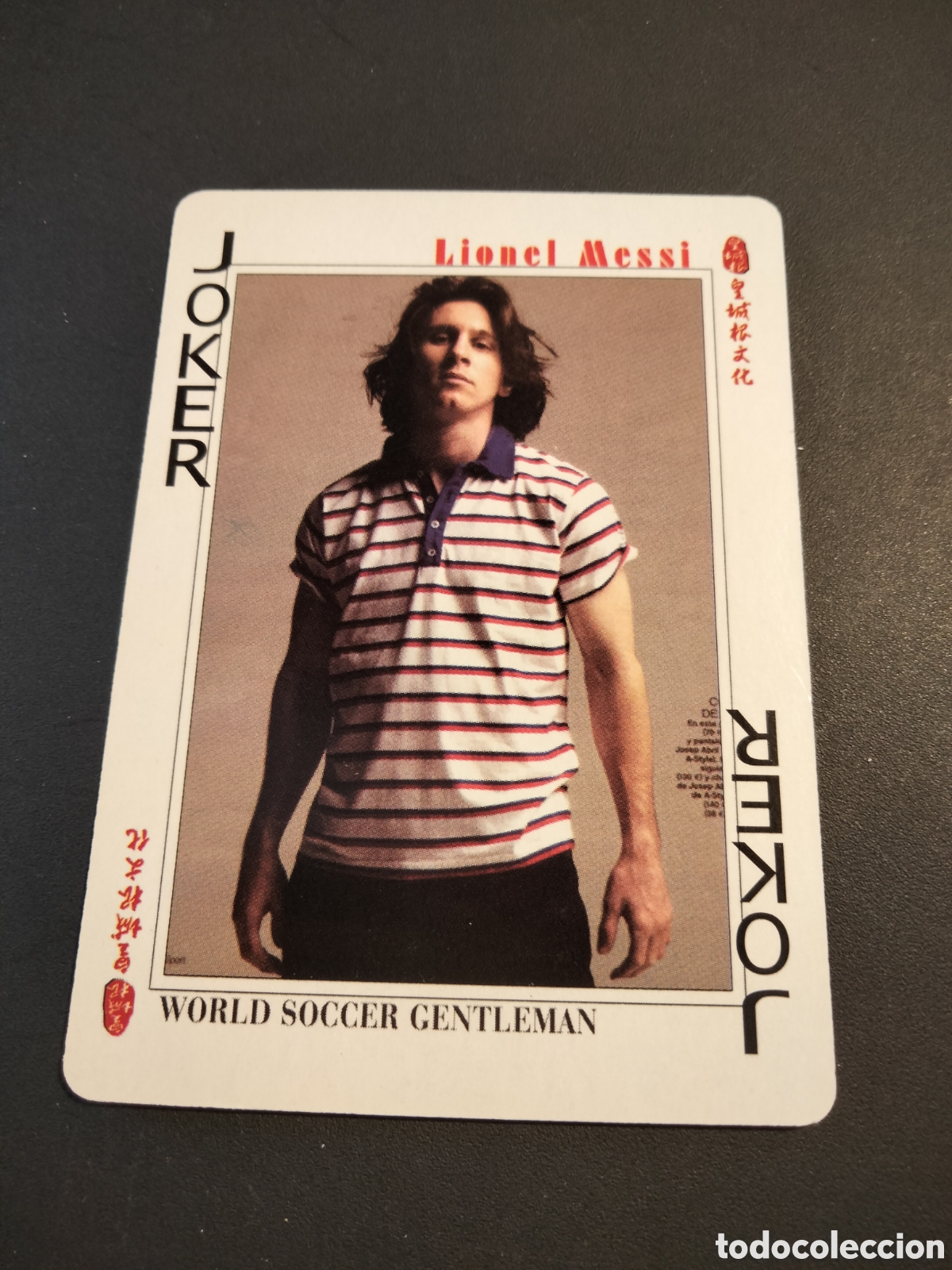 Coleccionismo Cromos antiguos: MESSI FC. BARCELONA CARTA BARAJA POKER