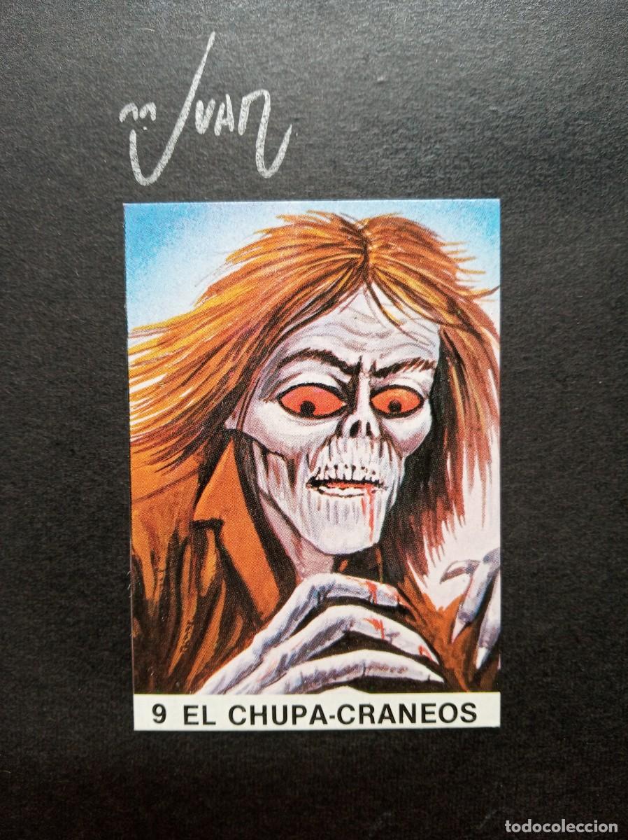 Collectionnisme Cartes &agrave; collectionner anciennes: N&ordm; 9 EL CHUPA-CRANEOS EDITORIAL DESCONOCIDA &reg; SUPER MONSTRUOS SIN PEGAR NUEVO A&Ntilde;OS 80