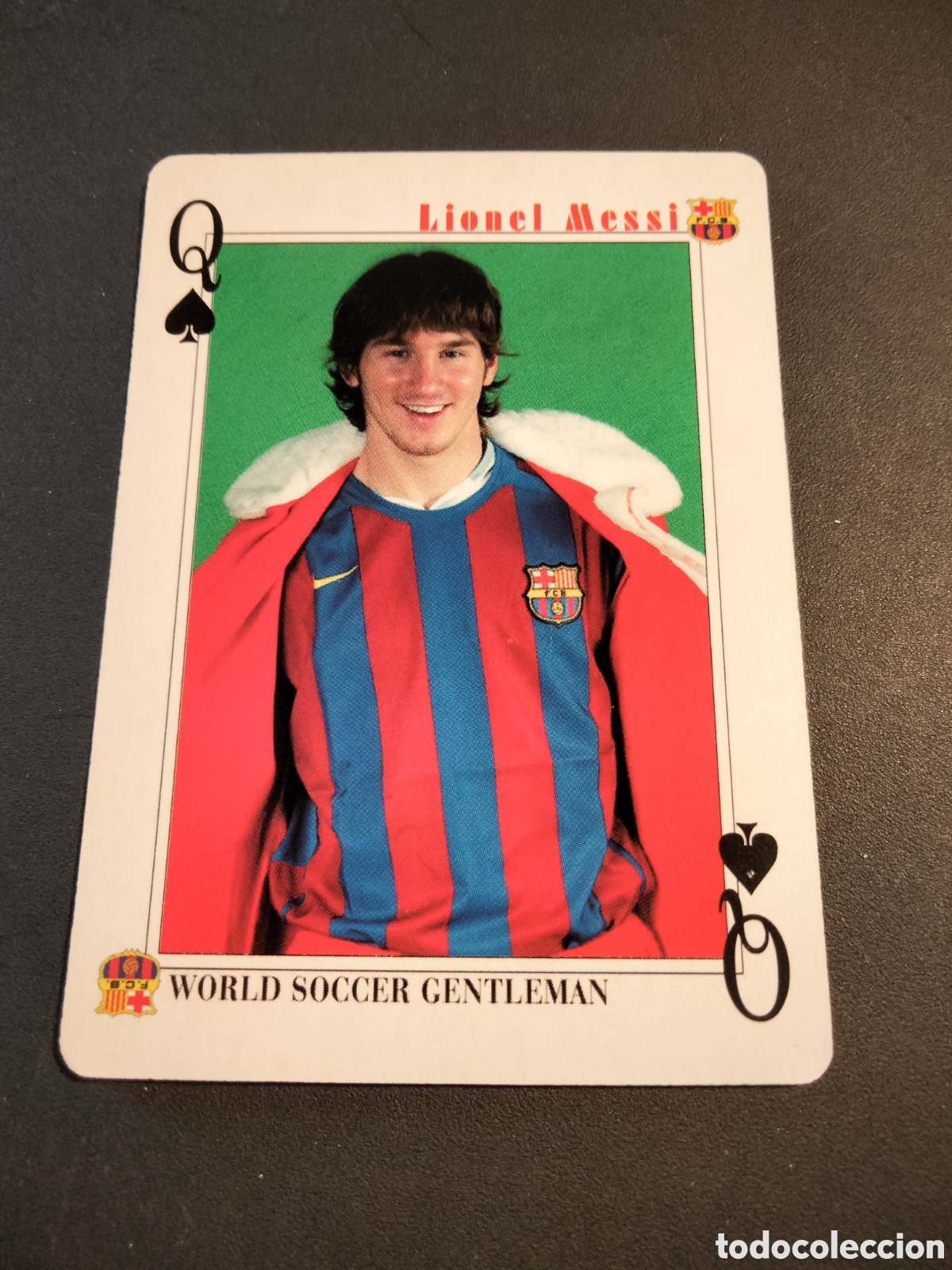 Coleccionismo Cromos antiguos: MESSI FC. BARCELONA CARTA BARAJA POKER