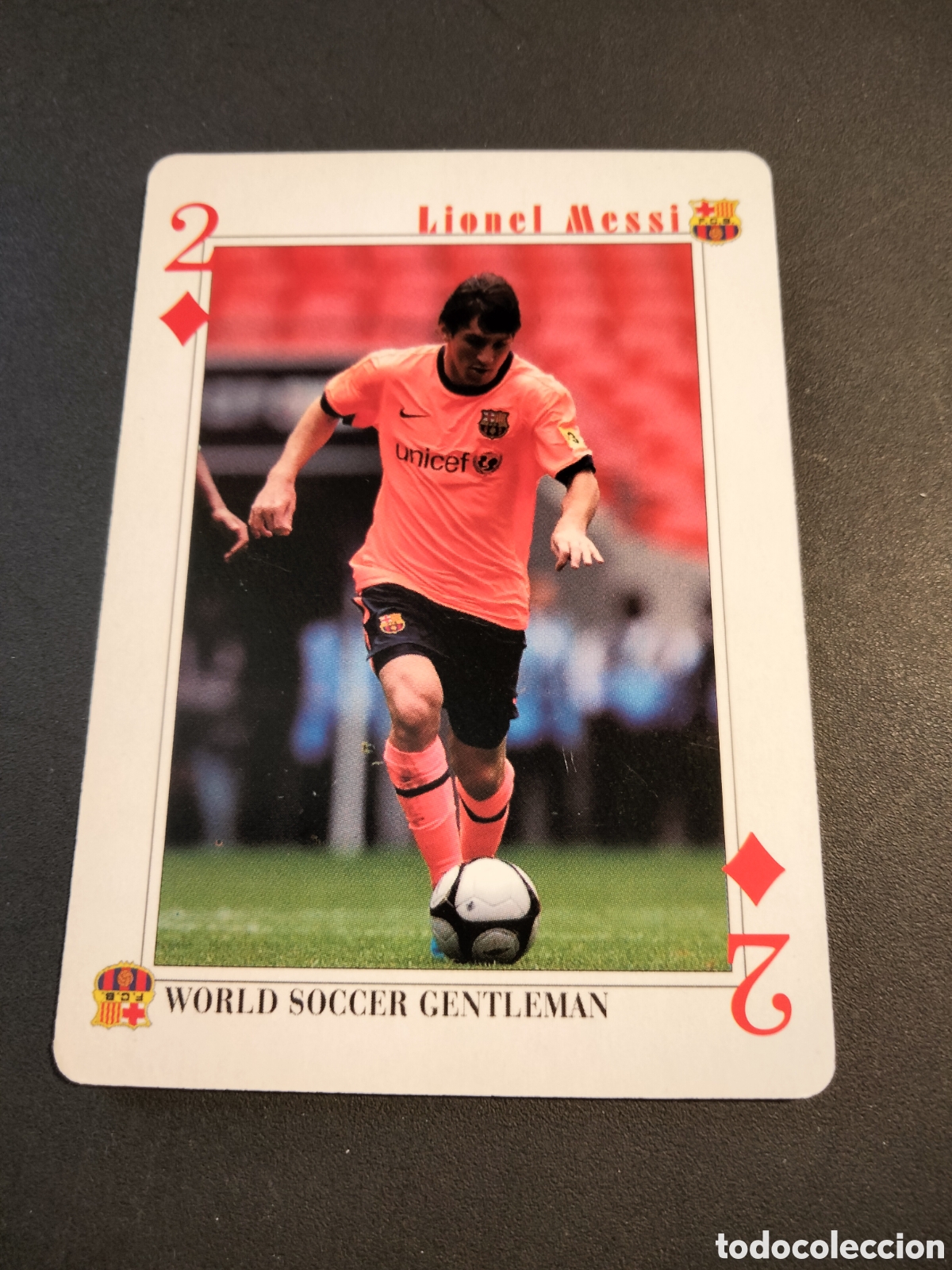 Coleccionismo Cromos antiguos: MESSI FC. BARCELONA CARTA BARAJA POKER