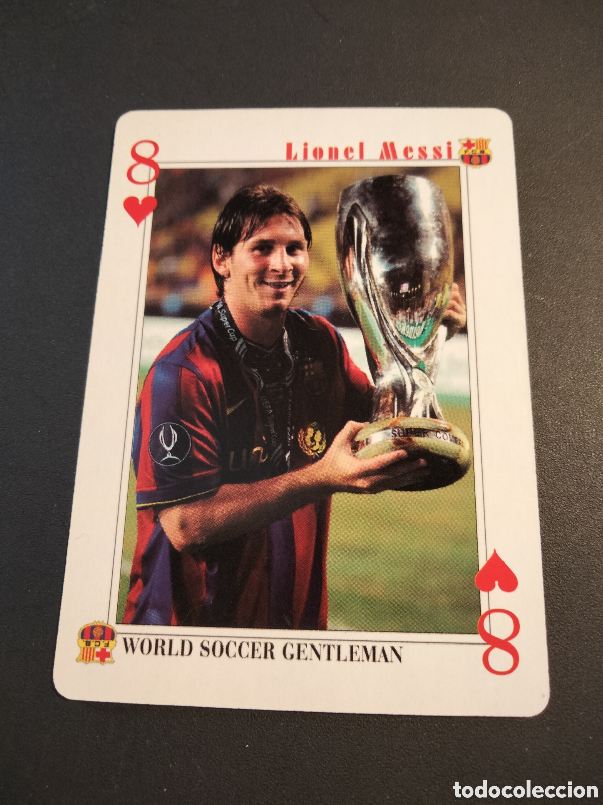 Coleccionismo Cromos antiguos: MESSI FC. BARCELONA CARTA BARAJA POKER