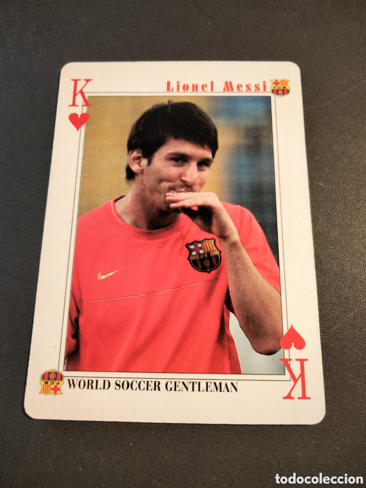 Coleccionismo Cromos antiguos: MESSI FC. BARCELONA CARTA BARAJA POKER