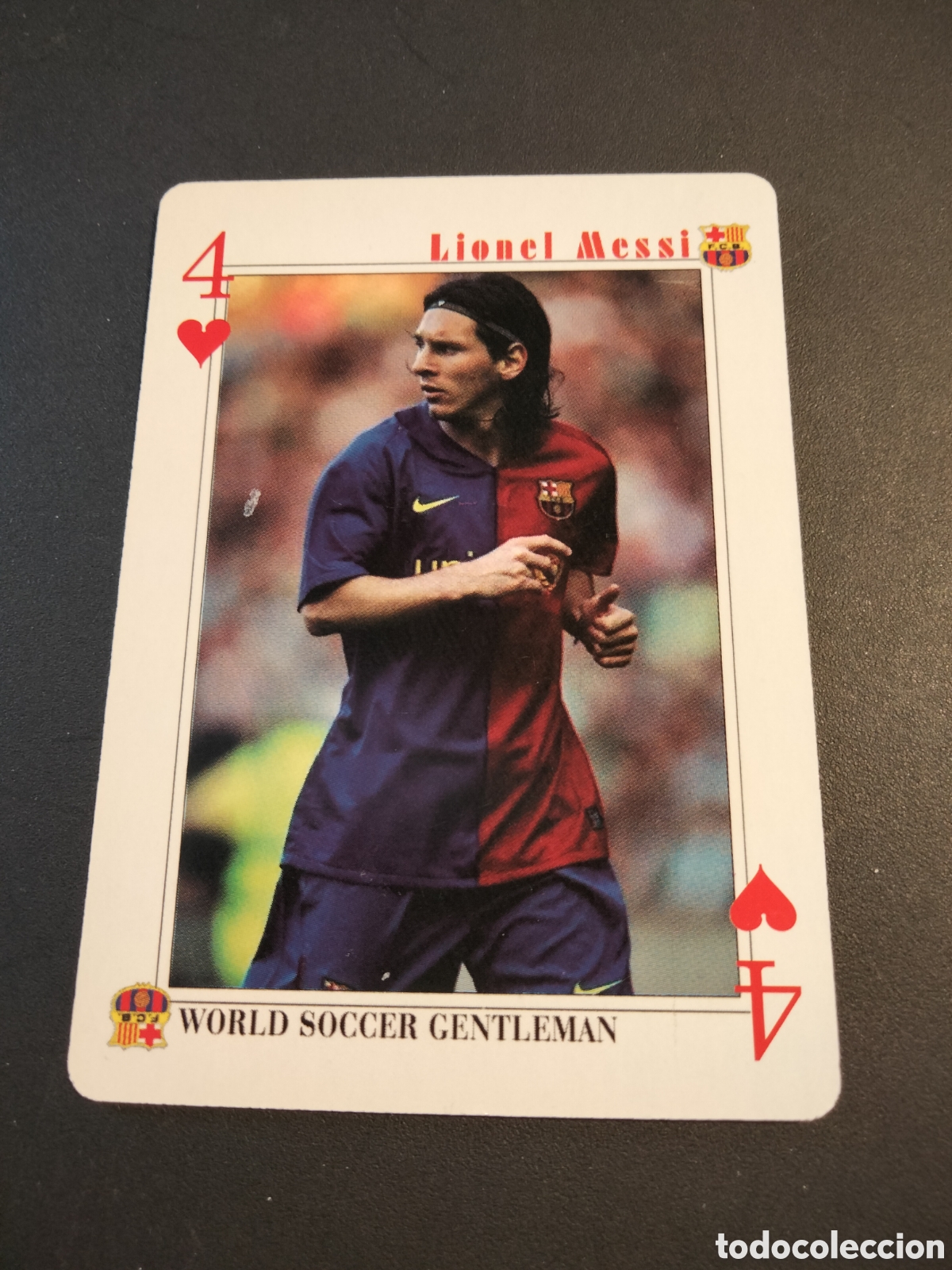 Coleccionismo Cromos antiguos: MESSI FC. BARCELONA CARTA BARAJA POKER