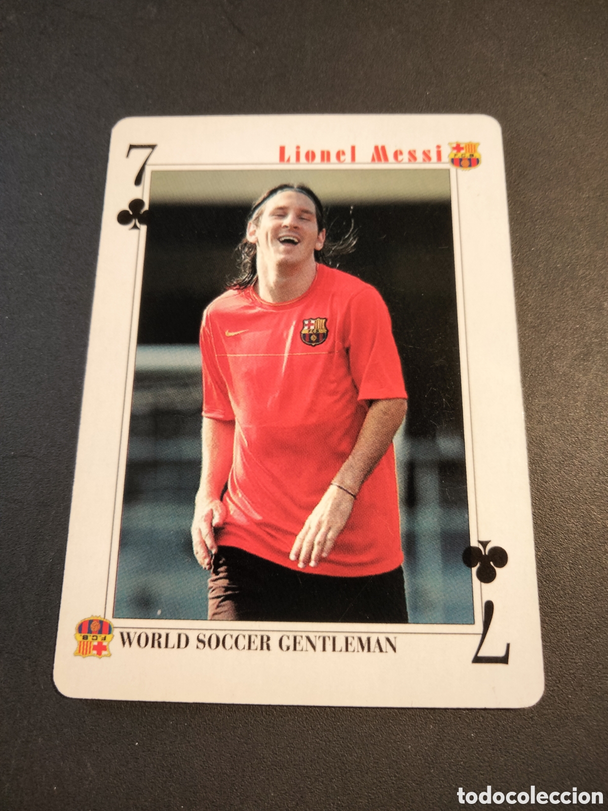 Coleccionismo Cromos antiguos: MESSI FC. BARCELONA CARTA BARAJA POKER