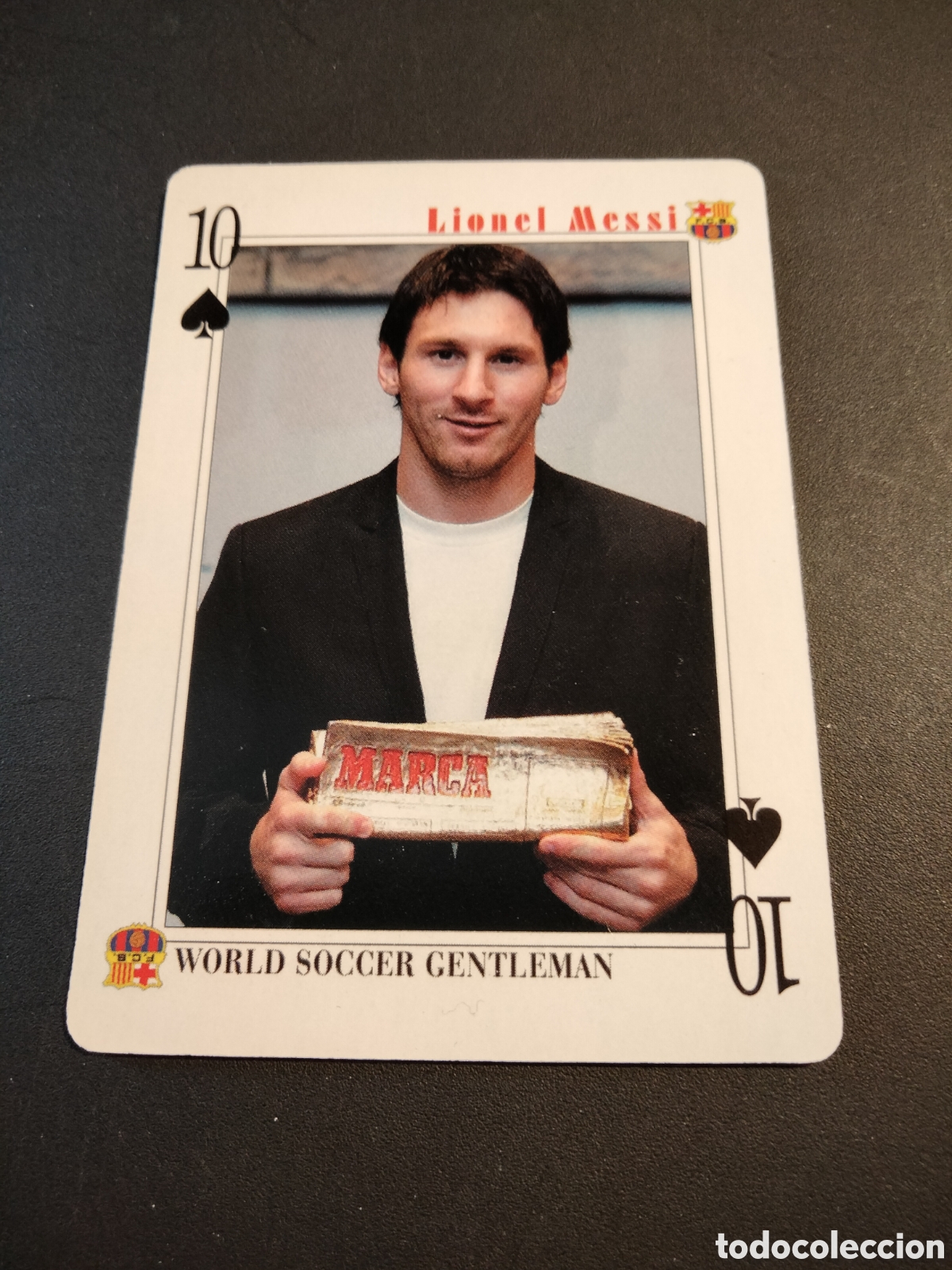 Coleccionismo Cromos antiguos: MESSI FC. BARCELONA CARTA BARAJA POKER