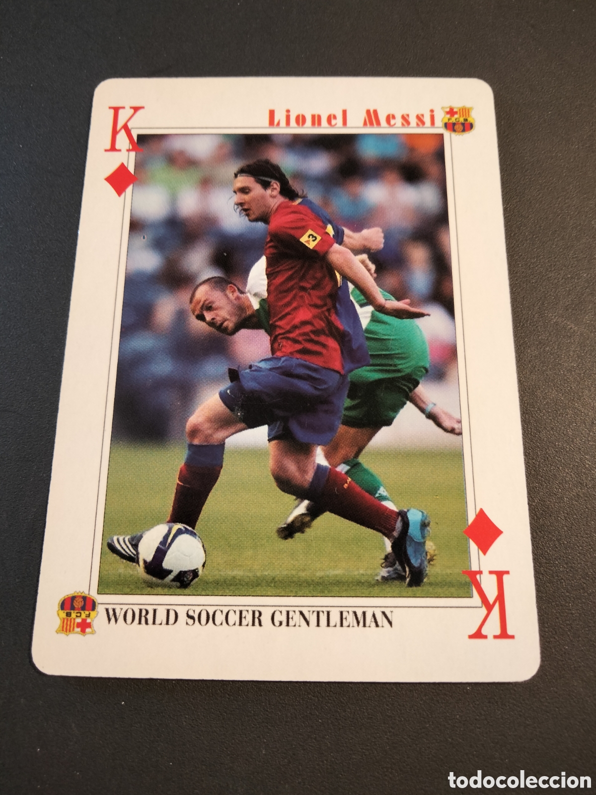 Coleccionismo Cromos antiguos: MESSI FC. BARCELONA CARTA BARAJA POKER