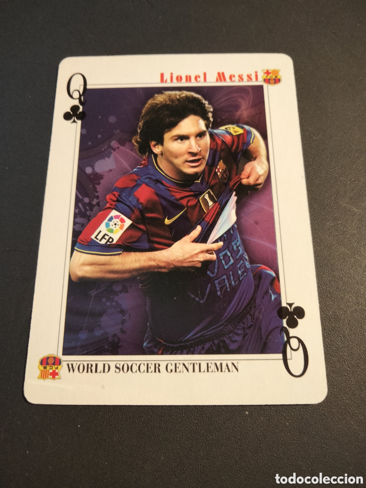 Coleccionismo Cromos antiguos: MESSI FC. BARCELONA CARTA BARAJA POKER