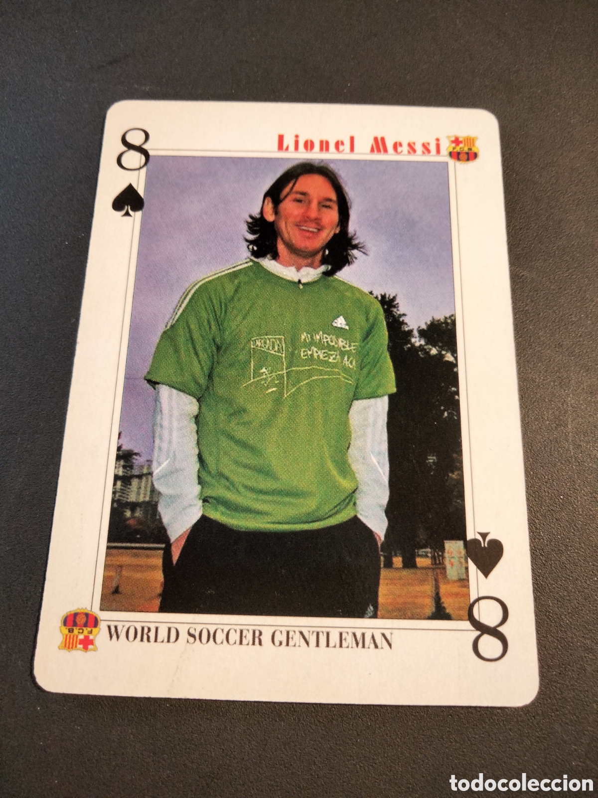 Coleccionismo Cromos antiguos: MESSI FC. BARCELONA CARTA BARAJA POKER