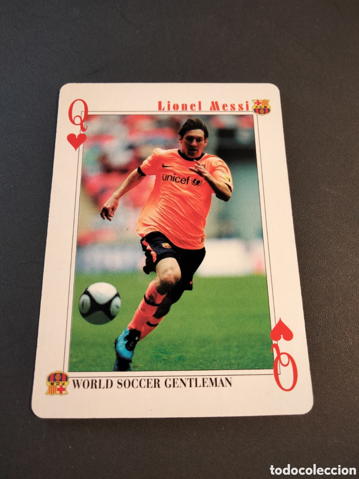 Coleccionismo Cromos antiguos: MESSI FC. BARCELONA CARTA BARAJA POKER