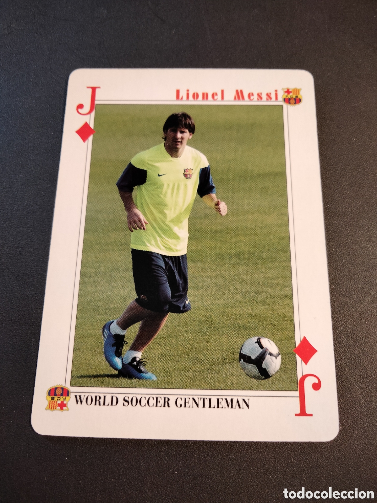 Coleccionismo Cromos antiguos: MESSI FC. BARCELONA CARTA BARAJA POKER
