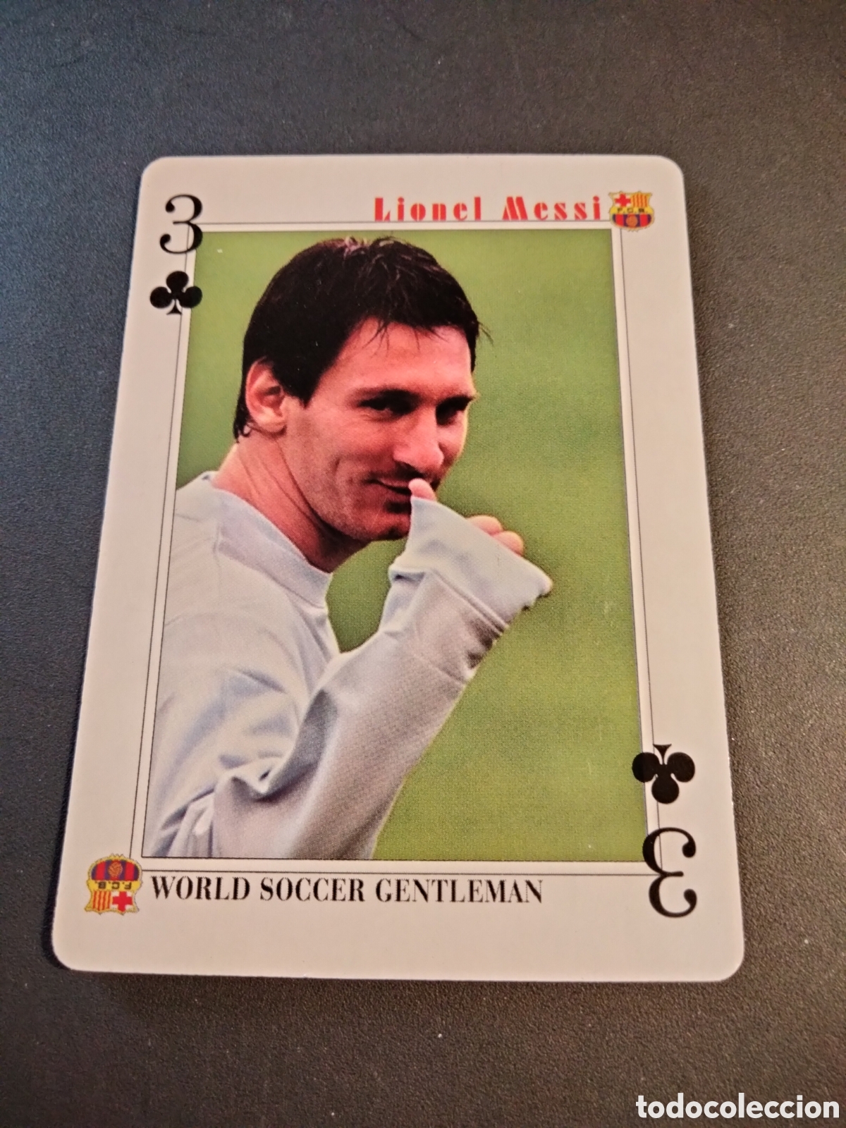 Coleccionismo Cromos antiguos: MESSI FC. BARCELONA CARTA BARAJA POKER