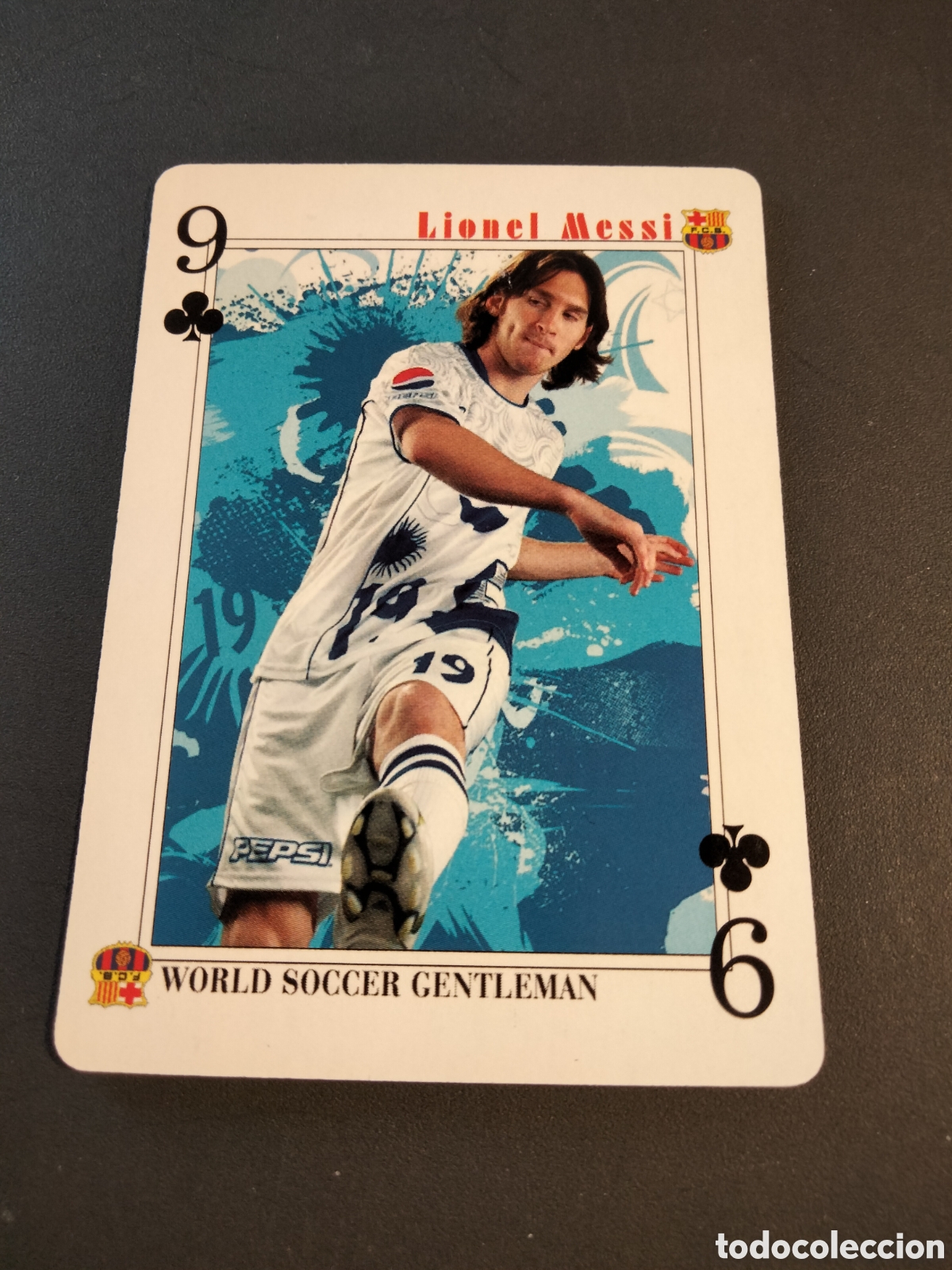Coleccionismo Cromos antiguos: MESSI FC. BARCELONA CARTA BARAJA POKER