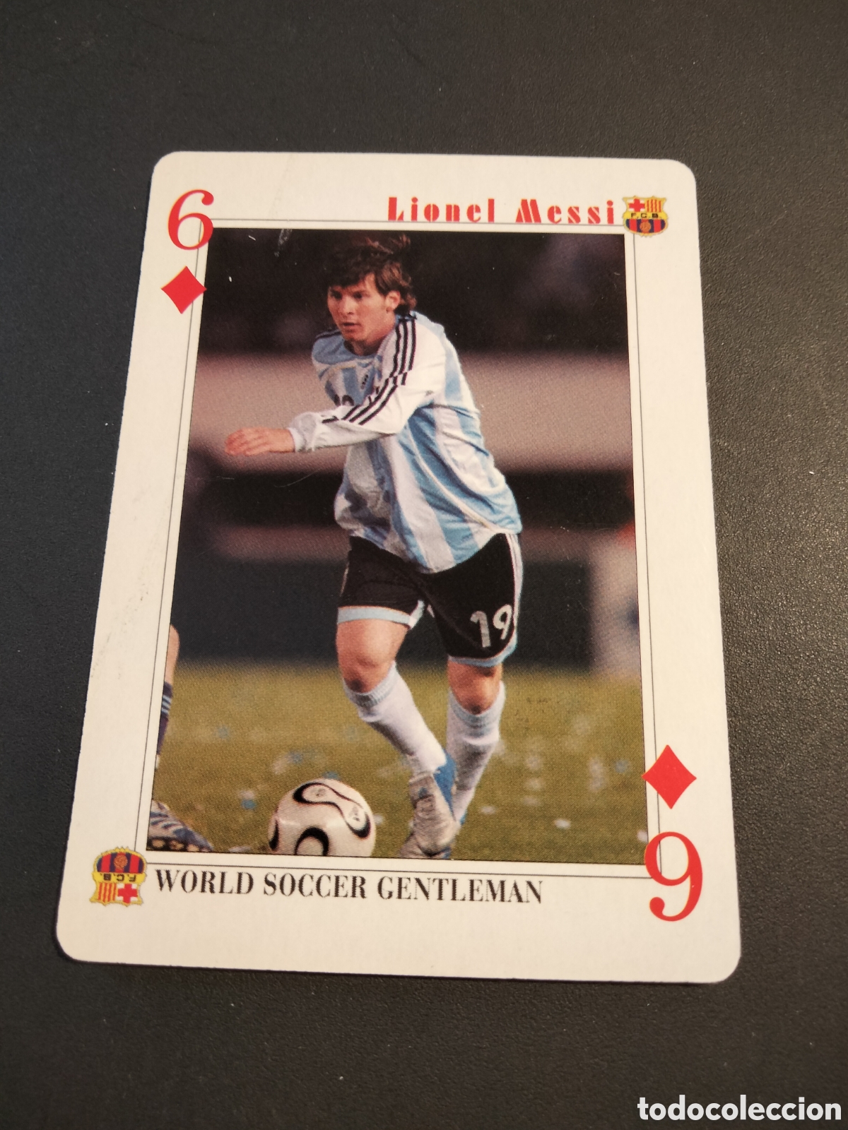 Coleccionismo Cromos antiguos: MESSI ARGENTINA CARTA BARAJA POKER