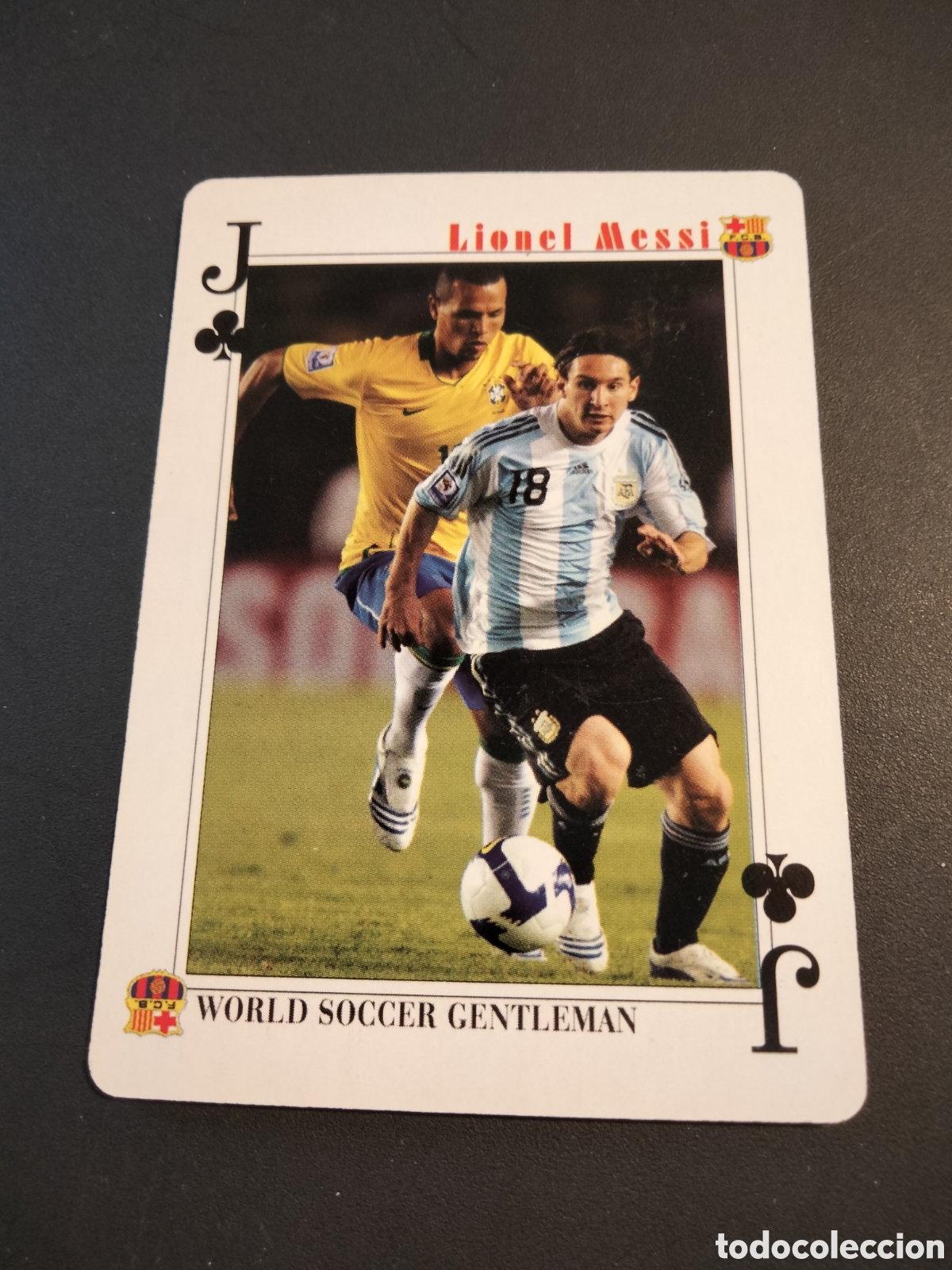 Coleccionismo Cromos antiguos: MESSI ARGENTINA CARTA BARAJA POKER