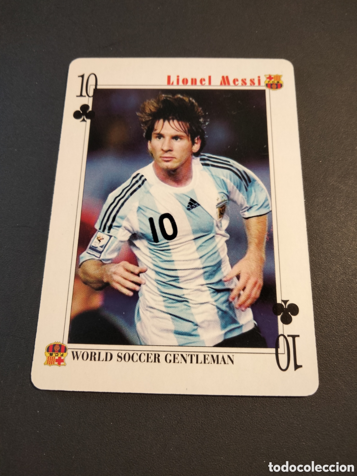 Coleccionismo Cromos antiguos: MESSI ARGENTINA CARTA BARAJA POKER