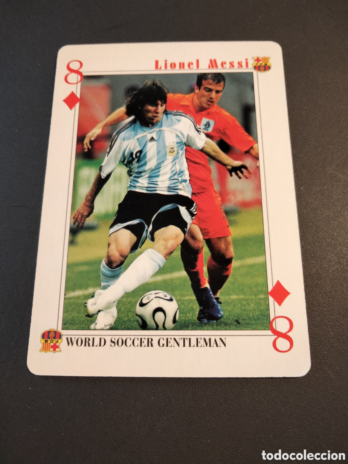 Coleccionismo Cromos antiguos: MESSI ARGENTINA CARTA BARAJA POKER