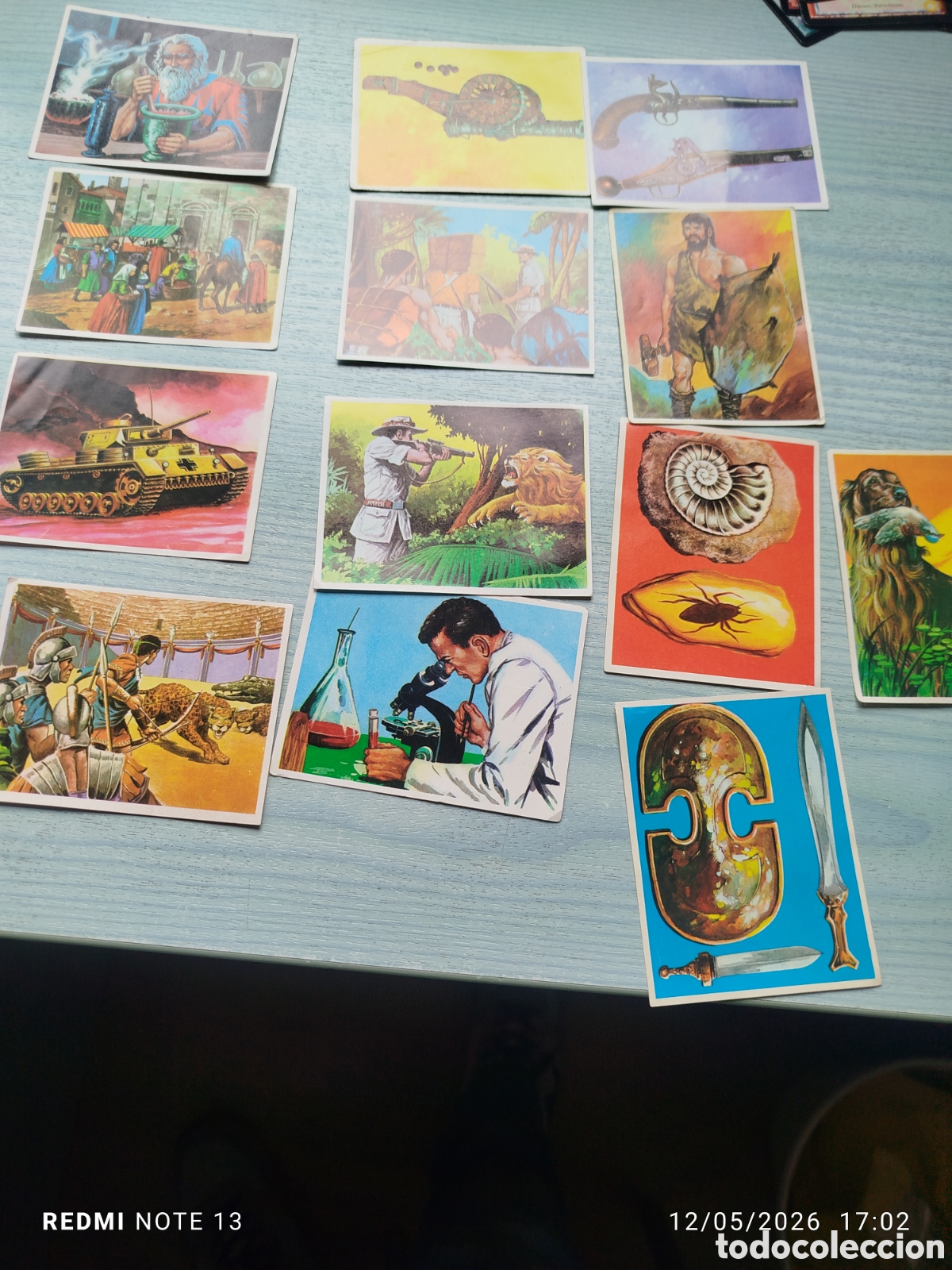 Coleccionismo Cromos antiguos: 13cromos cromhistoroa .sin pegar