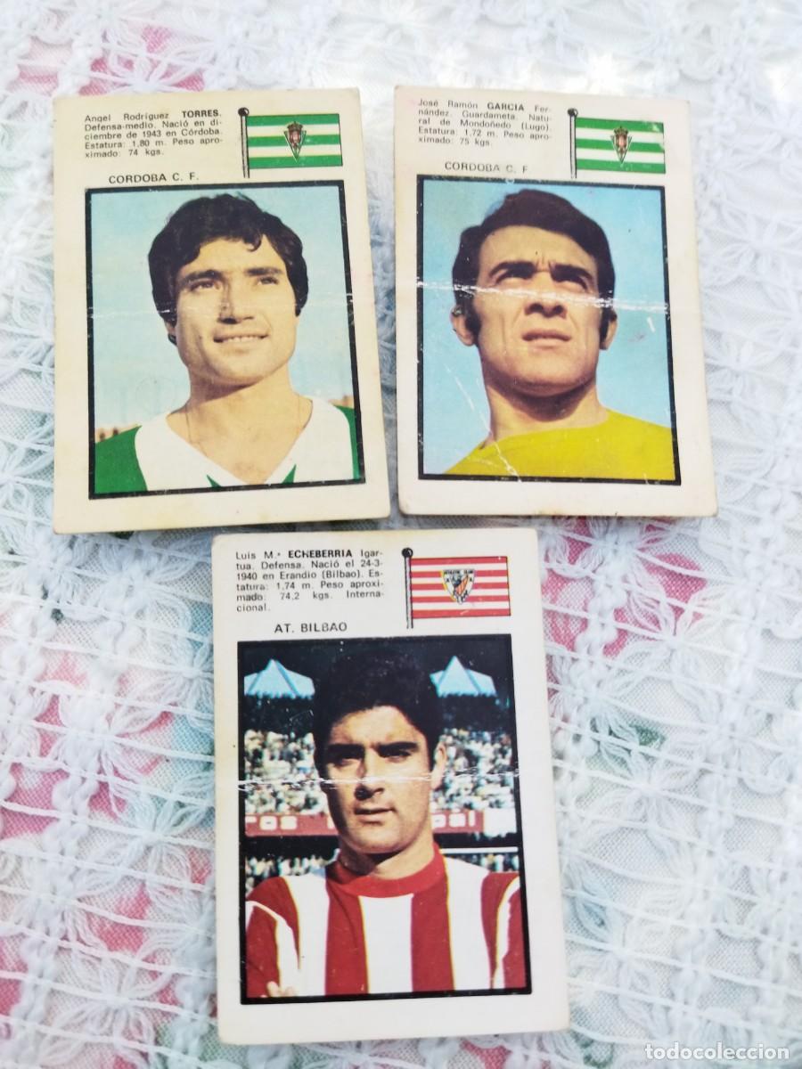 Coleccionismo Cromos antiguos: lota de 3 cromos del campeonato de liga 1971 72 torres y garcia del cordoba c f y echeberria at