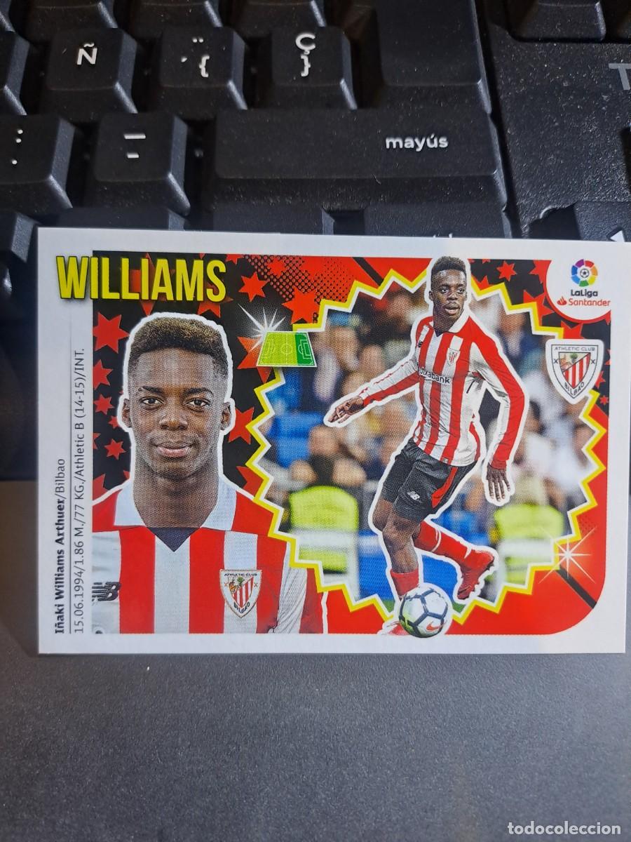 Coleccionismo Cromos antiguos: CROMO WILLIAMS 15 ATHLETIC CLUB DE BILBAO LIGA 2018 2019 18 19 ESTE PANINI NUNCA PEGADO