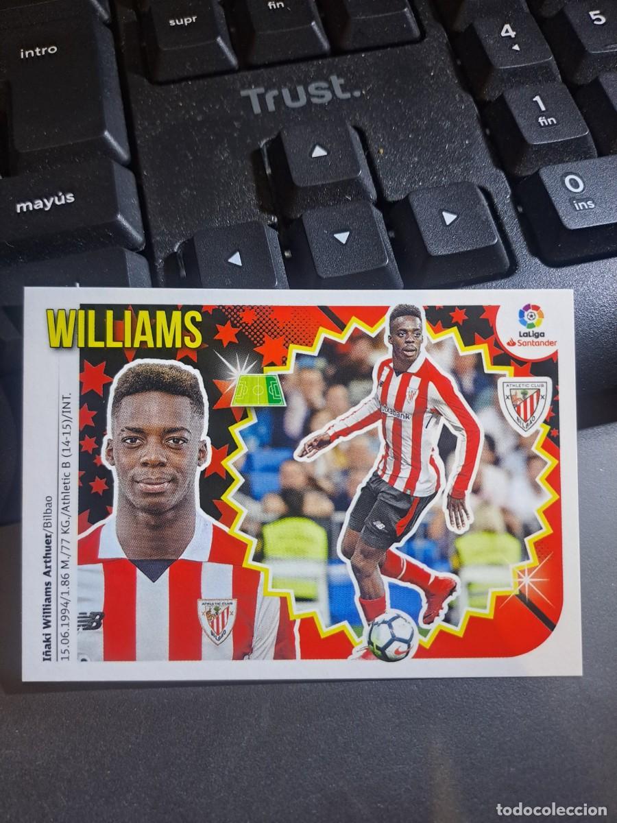Coleccionismo Cromos antiguos: CROMO WILLIAMS 15 ATHLETIC CLUB DE BILBAO LIGA 2018 2019 18 19 ESTE PANINI NUNCA PEGADO