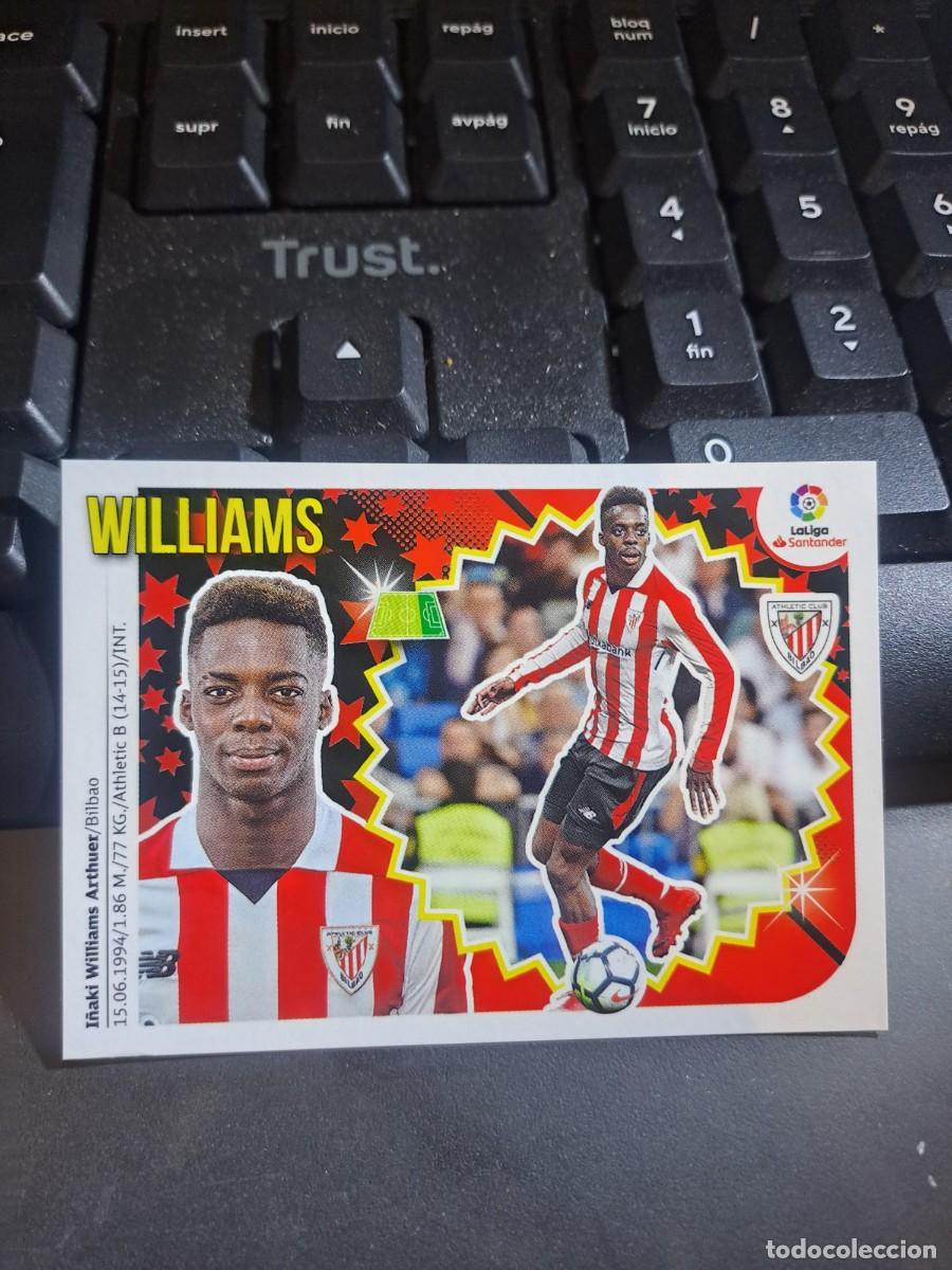 Coleccionismo Cromos antiguos: CROMO WILLIAMS 15 ATHLETIC CLUB DE BILBAO LIGA 2018 2019 18 19 ESTE PANINI NUNCA PEGADO