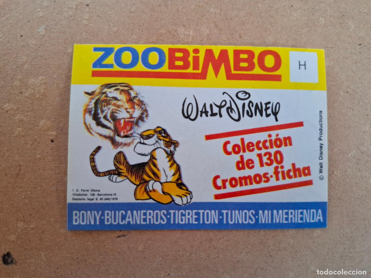 Sammeln alte Sammelbilder: ZOOBIMBO WALT DISNEY BIMBO - CROMO LETRA H ( NUNCA PEGADO ) - CPP1