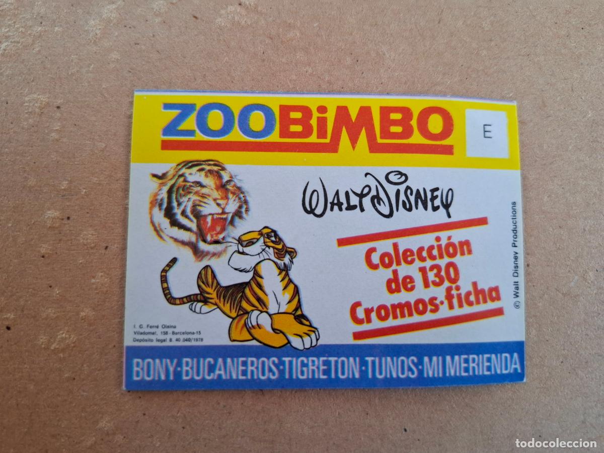 Coleccionismo Cromos antiguos: ZOOBIMBO WALT DISNEY BIMBO - CROMO LETRA E ( NUNCA PEGADO ) - CPP1