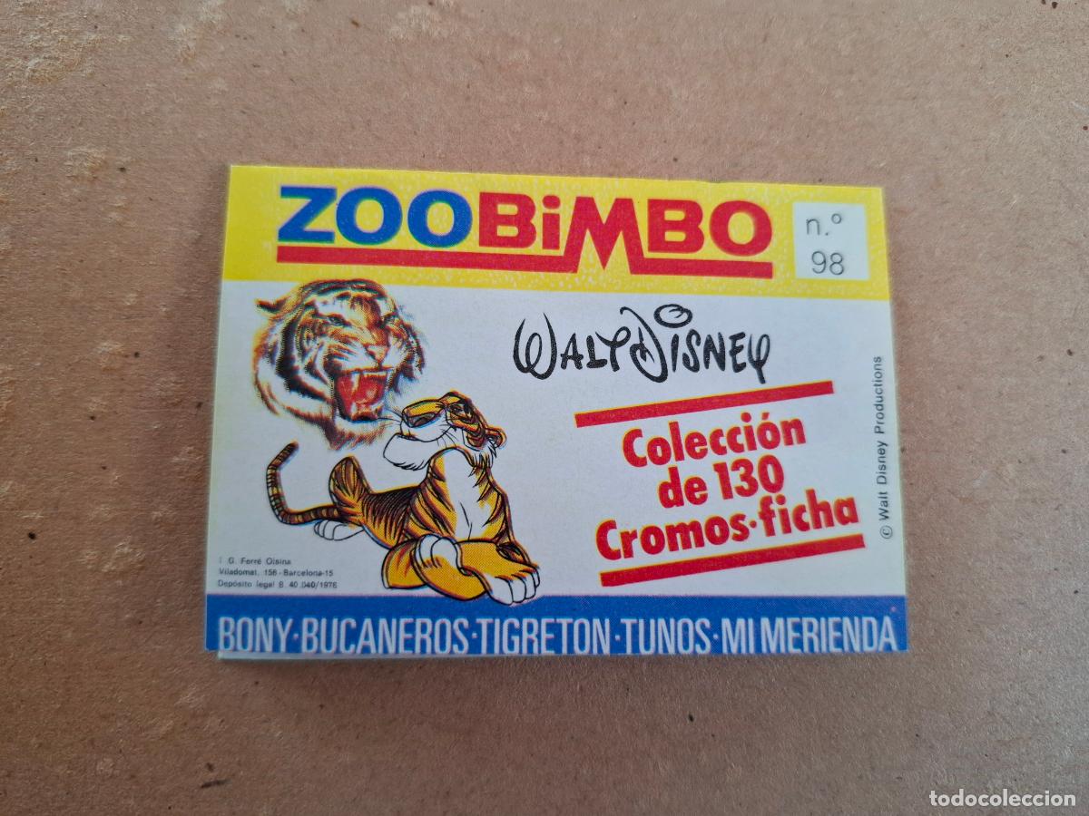 Coleccionismo Cromos antiguos: ZOOBIMBO WALT DISNEY BIMBO - CROMO N&ordm; 98 ESPANIEL ENANO ( NUNCA PEGADO ) - CPP1