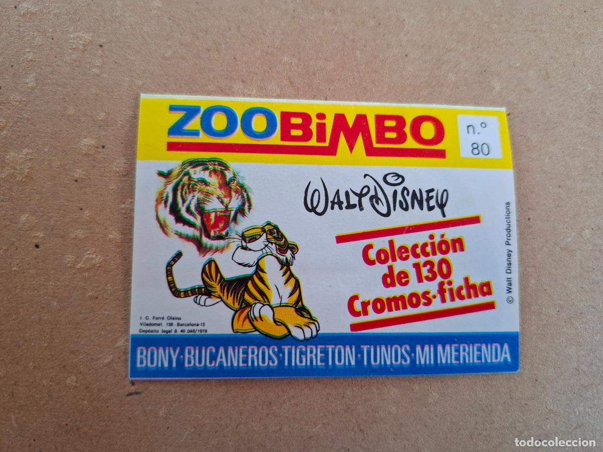 Coleccionismo Cromos antiguos: ZOOBIMBO WALT DISNEY BIMBO - CROMO N&ordm; 80 ( NUNCA PEGADO ) - CPP1