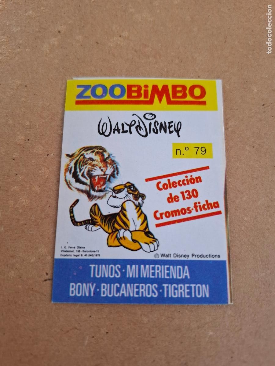 Coleccionismo Cromos antiguos: ZOOBIMBO WALT DISNEY BIMBO - CROMO N&ordm; 79 ( NUNCA PEGADO ) - CPP1