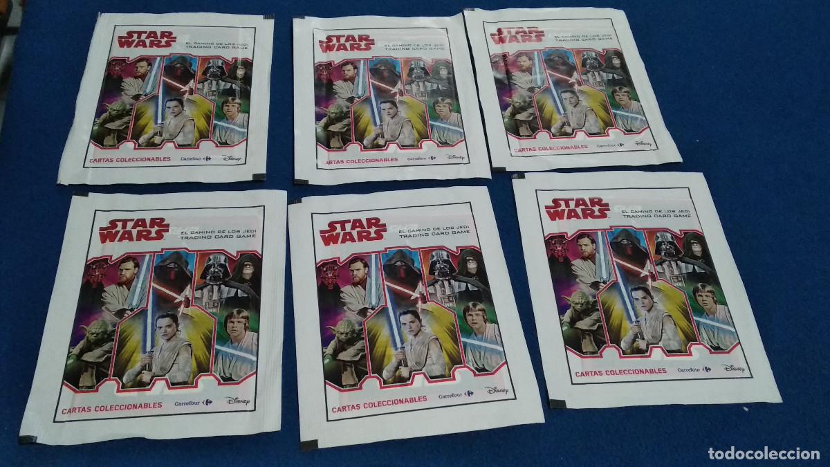 Coleccionismo Cromos antiguos: 6 Sobres nuevos sin abrir - Star Wars , El camino de los Jedi - trading card ga Topps Carrefour 2020