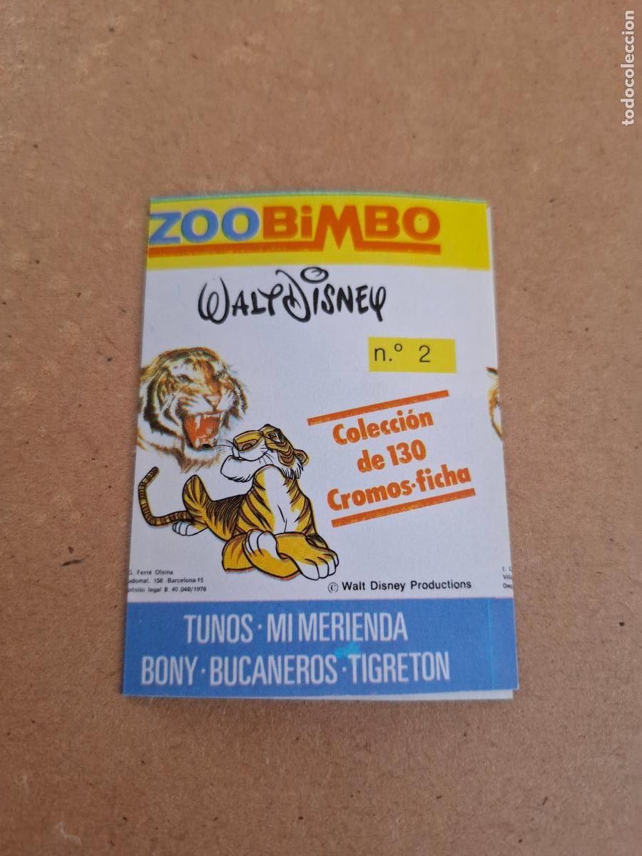 Coleccionismo Cromos antiguos: ZOOBIMBO WALT DISNEY BIMBO - CROMO N&ordm; 2 ( NUNCA PEGADO ) - CPP1