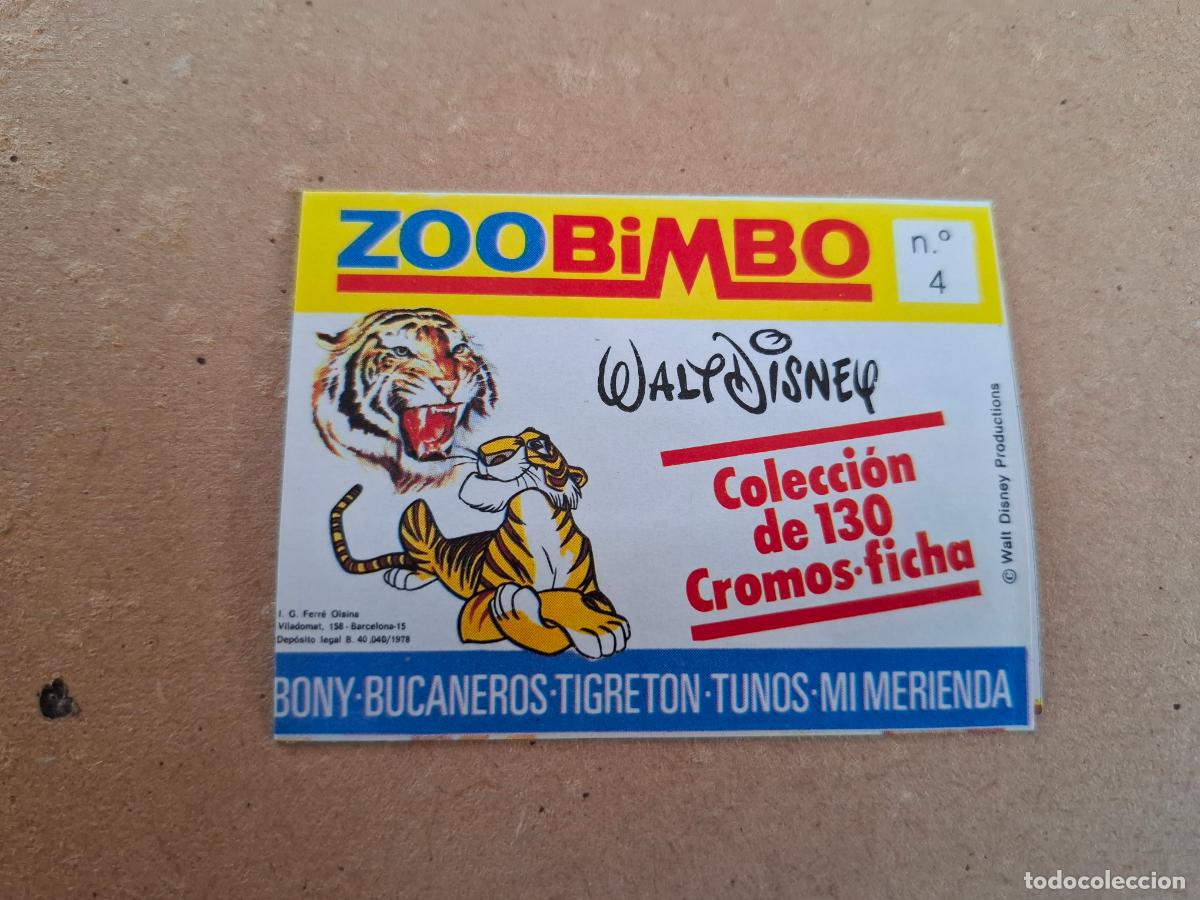 Coleccionismo Cromos antiguos: ZOOBIMBO WALT DISNEY BIMBO - CROMO N&ordm; 4 MORSA ( NUNCA PEGADO ) - CPP1