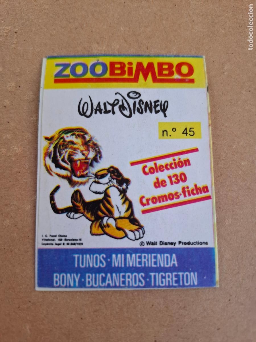 Coleccionismo Cromos antiguos: ZOOBIMBO WALT DISNEY BIMBO - CROMO N&ordm; 45 DROMEDARIO ( NUNCA PEGADO ) - CPP1