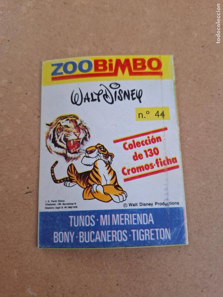 Coleccionismo Cromos antiguos: ZOOBIMBO WALT DISNEY BIMBO - CROMO N&ordm; 44 GACELA ( NUNCA PEGADO ) - CPP1