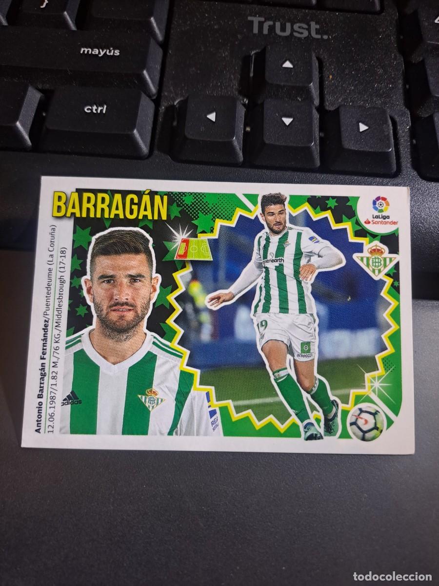 Coleccionismo Cromos antiguos: CROMO BARRAGAN 3 BETIS LIGA 2018 2019 18 19 ESTE PANINI NUNCA PEGADO