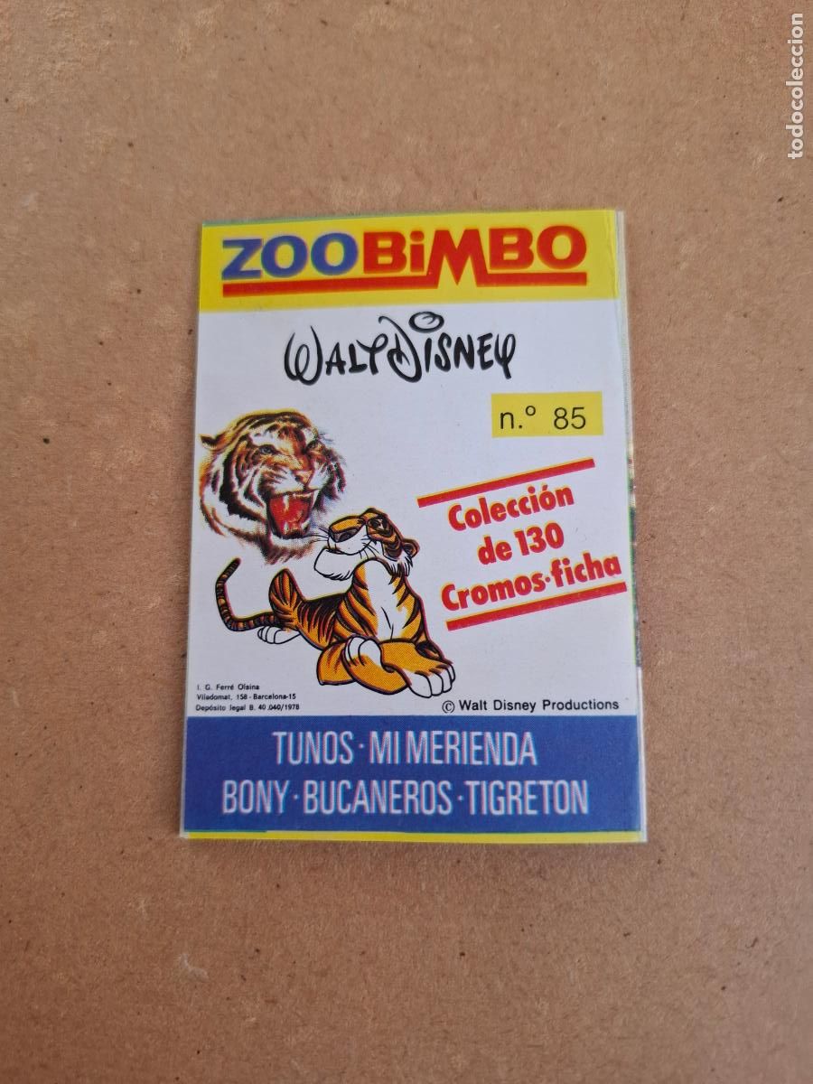 Coleccionismo Cromos antiguos: ZOOBIMBO WALT DISNEY BIMBO - CROMO N&ordm; 85 LORO ( NUNCA PEGADO ) - CPP1