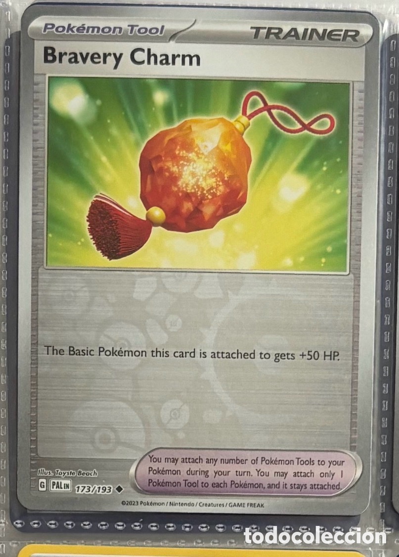 Coleccionismo Cromos antiguos: Bravery charm 173/193 Pokemon tcg reverse