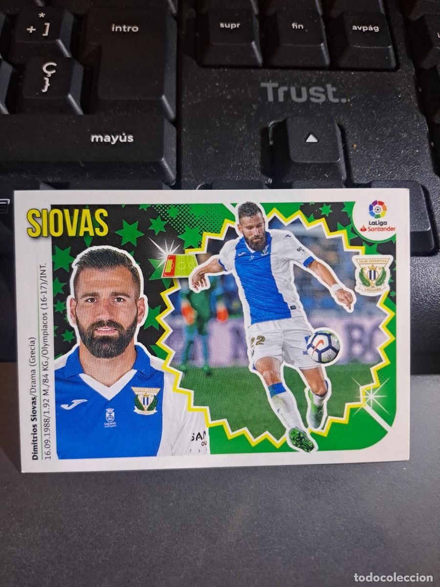 Coleccionismo Cromos antiguos: CROMO SIOVAS 4 LEGANES LIGA 2018 2019 18 19 ESTE PANINI NUNCA PEGADO