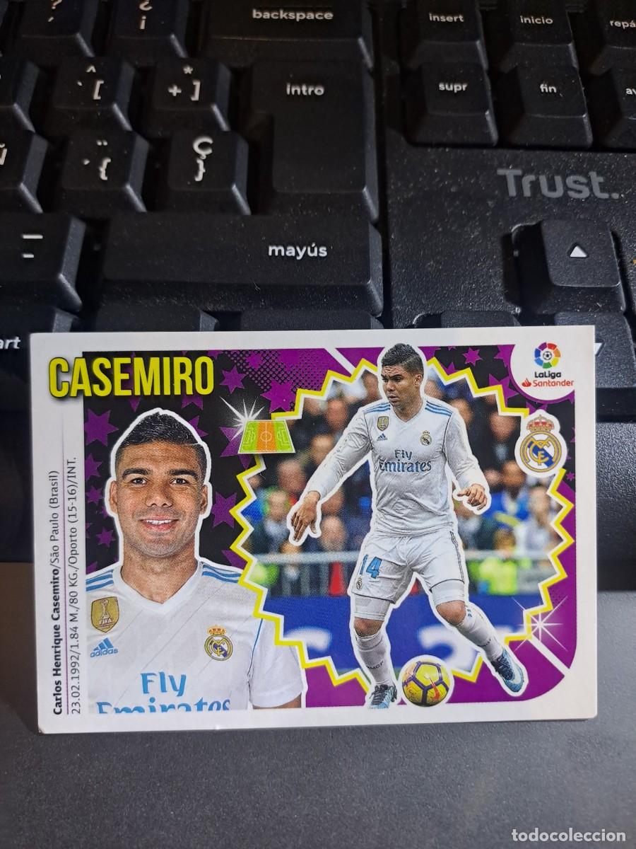 Coleccionismo Cromos antiguos: CROMO CASEMIRO 8 REAL MADRID LIGA 2018 2019 18 19 ESTE PANINI NUNCA PEGADO