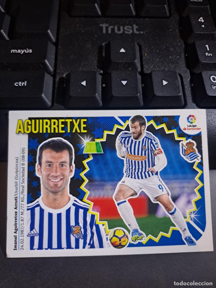 Coleccionismo Cromos antiguos: CROMO AGUIRRETXE 16 A 16A REAL SOCIEDAD 2018 2019 18 19 ESTE PANINI NUNCA PEGADO